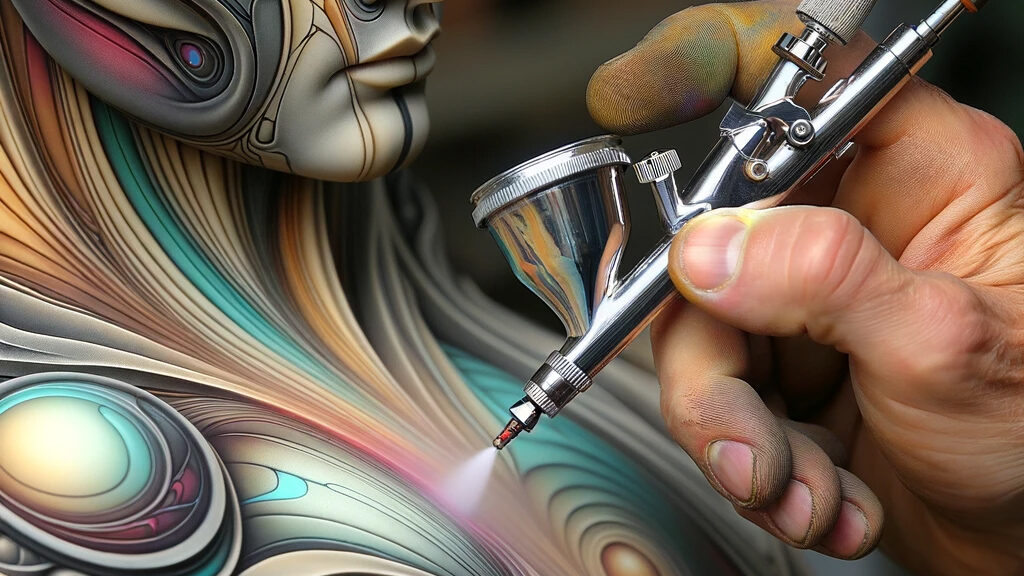 painting with airbrush