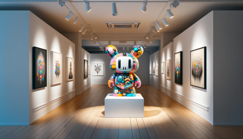 Art toy in a art gallery